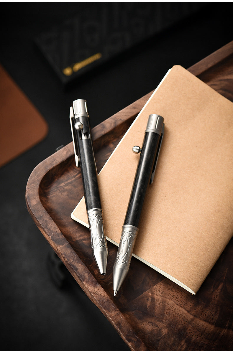 Professional titanium writing pen suitable for office business and travel use