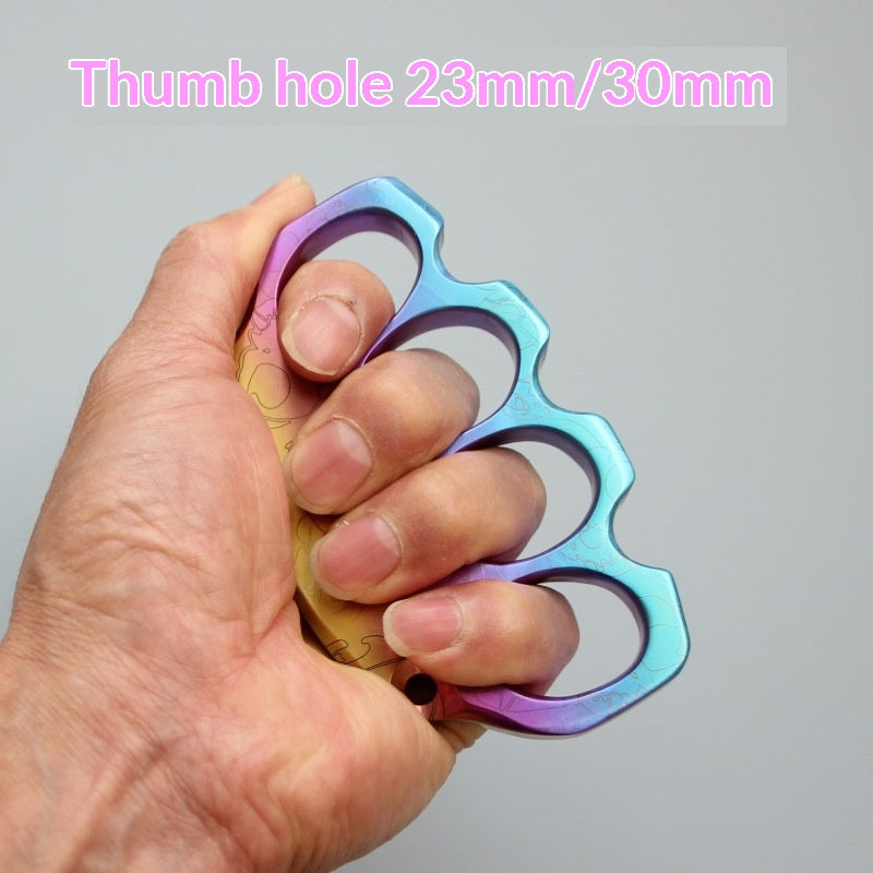 Premium TC4 Titanium EDC Collectible | CNC Rainbow Finish Pocket Gear