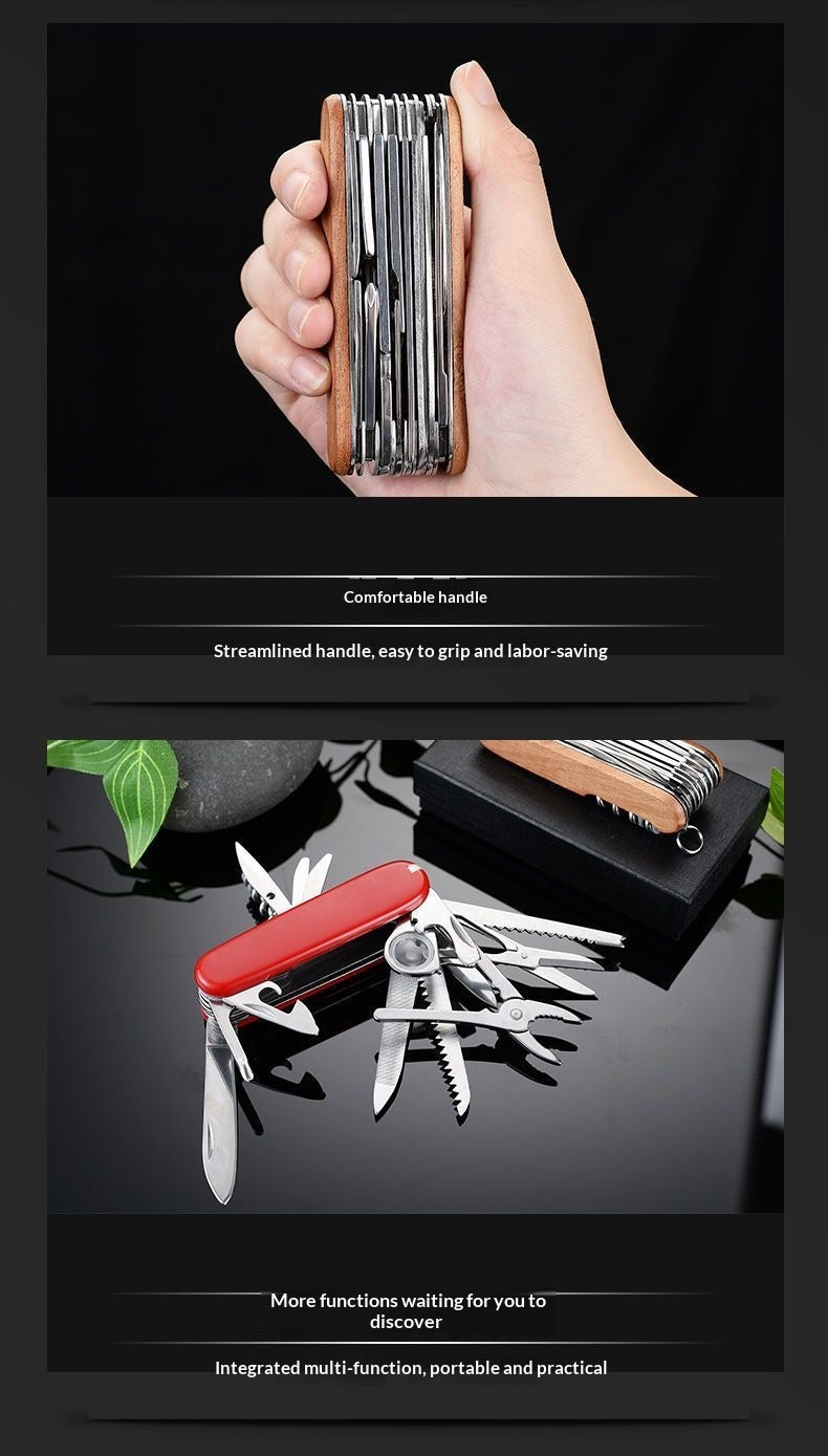 Outdoor Multi Purpose Tool Swiss Knife 17 Uses Folding-EDC Tool