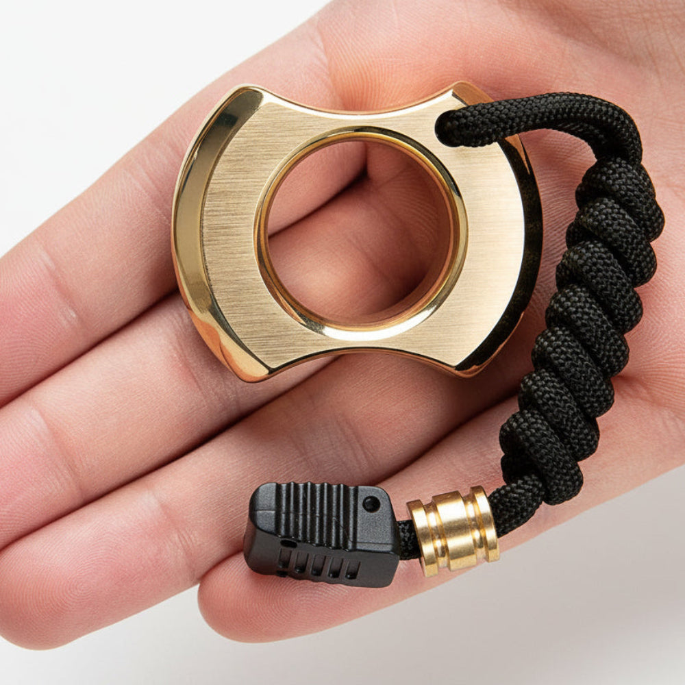 Men’s Solid H59 Brass EDC Ring Tool – CNC Brushed Finish