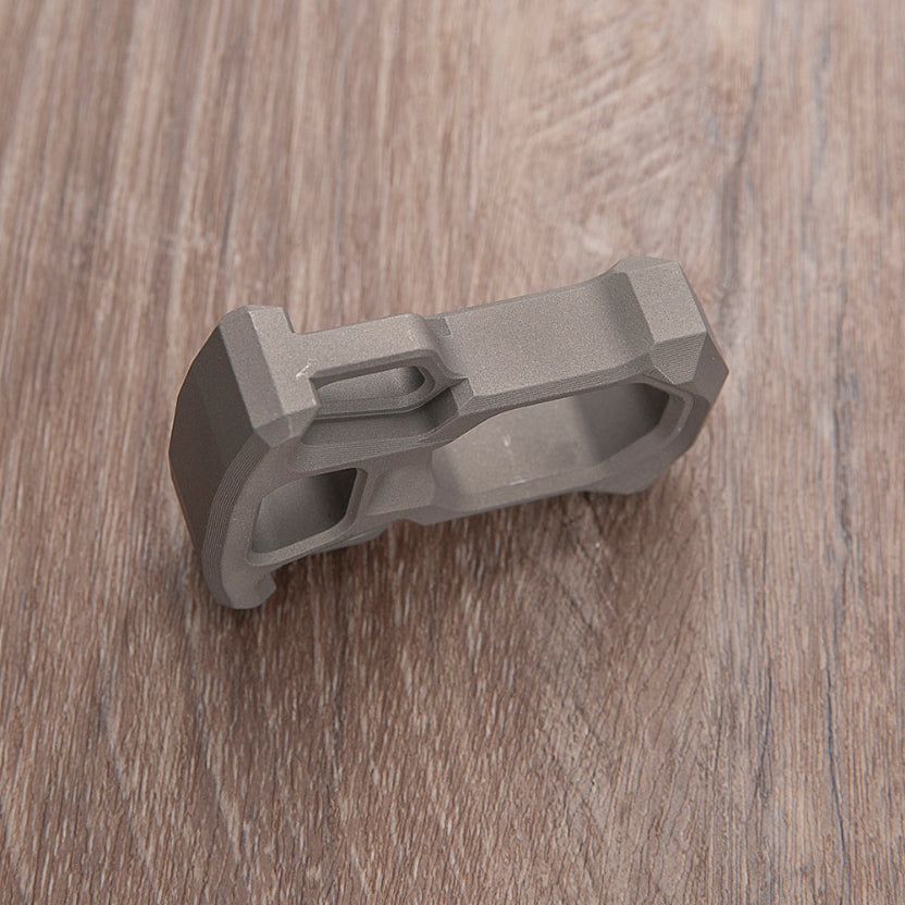 304 Stainless Steel Single Finger EDC Tool – CNC Sandblasted Design