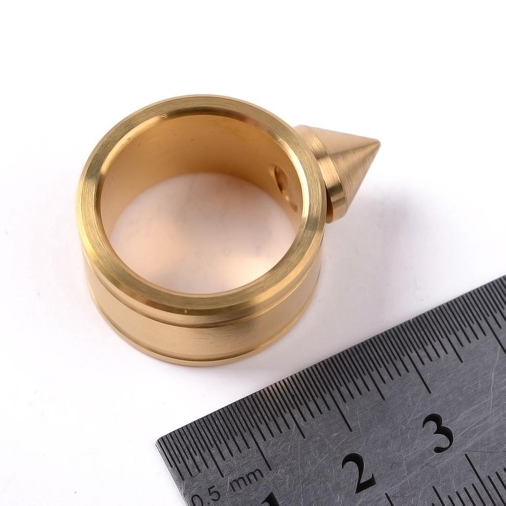 Full Stainless Steel Spike Ring Self Defense With Ball Chain