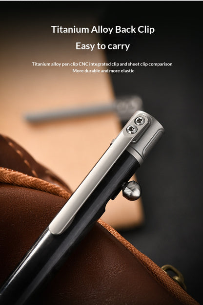 Professional titanium writing pen suitable for office business and travel use
