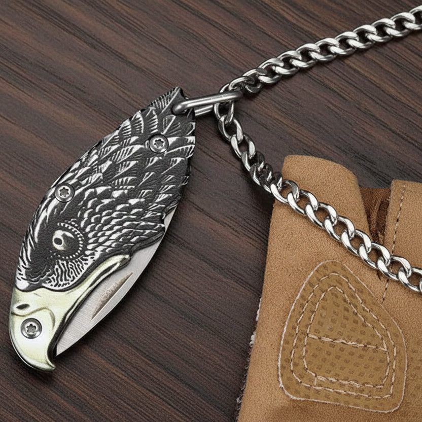 Mini Eagle EDC Folding Tool Pendant – D2 Steel Pocket Accessory