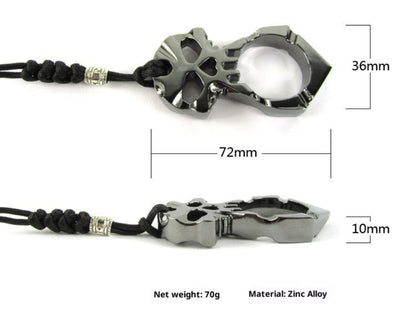 EDC Self-defense Skull Stainless Steel Keychain