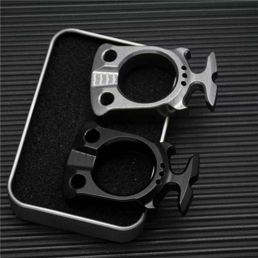 TC4 Titanium EDC Knuckle Tool with Glass Breaker & Bottle Opener