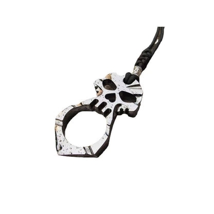9R18MOV Stainless Steel EDC Keychain Multi Tool with Skull Design
