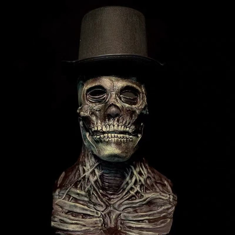 Exposed-Brain Movable-Jaw Skull Mask