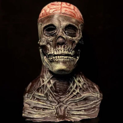 Exposed-Brain Movable-Jaw Skull Mask