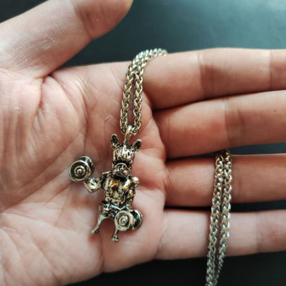 Bulldog Muscle Necklace Men’s Gym Pendant Creative Only $9.9