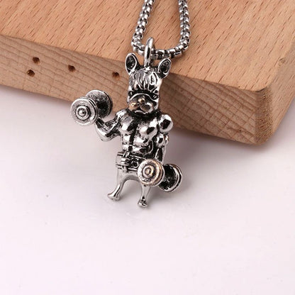 Bulldog Muscle Necklace Men’s Gym Pendant Creative Only $9.9