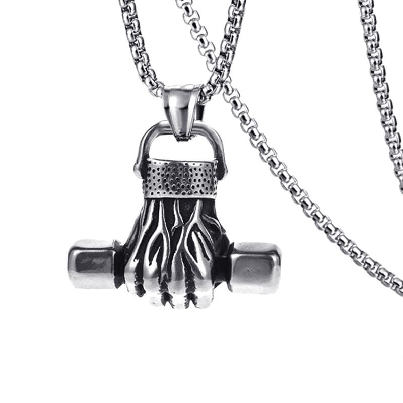 Dumbbell Necklace | Vintage Trendy Unisex Pendant