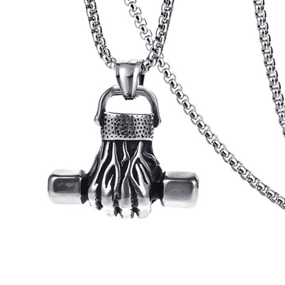 Dumbbell Necklace | Vintage Trendy Unisex Pendant