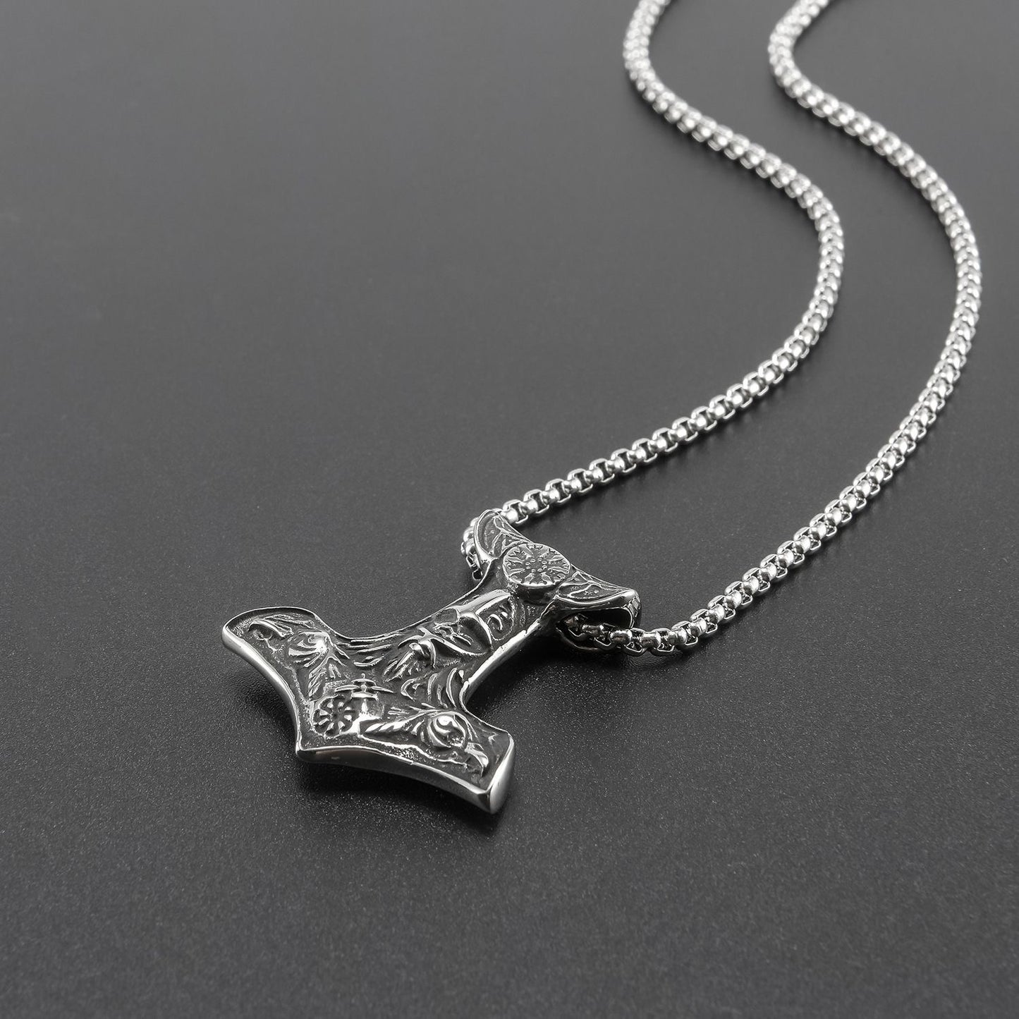 Viking Raven Axe Necklace Men’s Punk Pendant Only $9.9