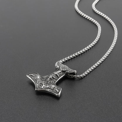 Viking Raven Axe Necklace Men’s Punk Pendant Only $9.9
