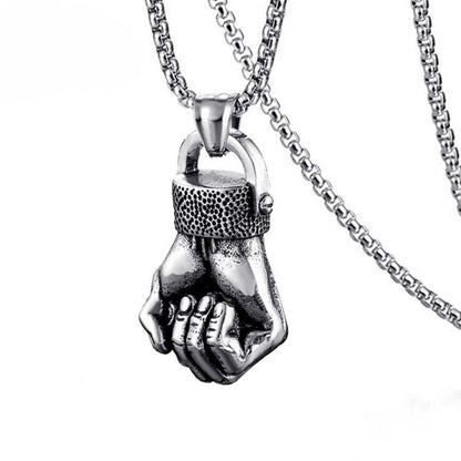 Punk Fist Pendant Necklace Men’s Hip-Hop Street Style Only $9.9