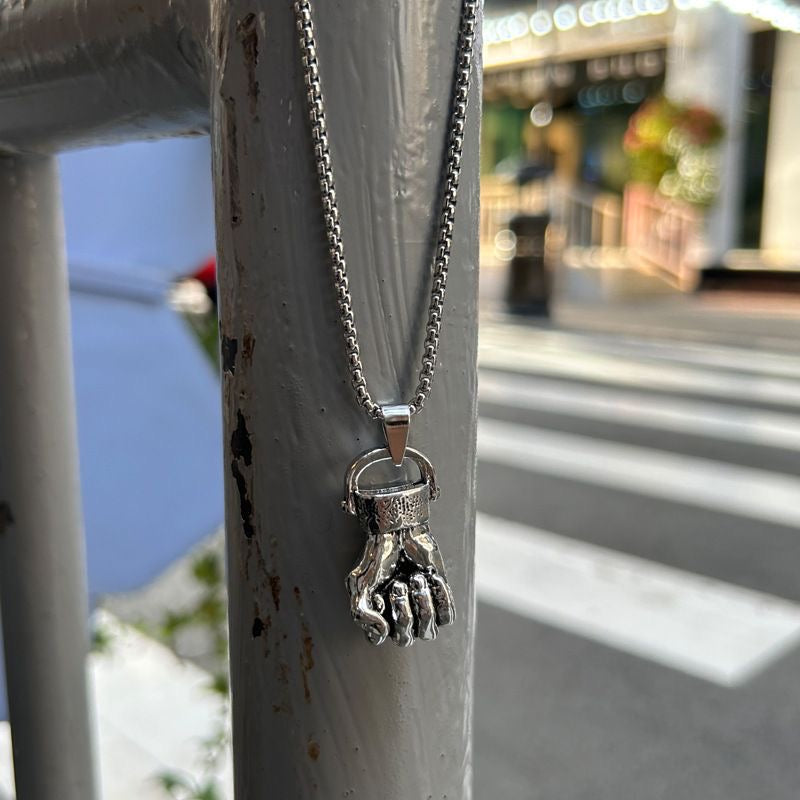 Punk Fist Pendant Necklace Men’s Hip-Hop Street Style Only $9.9