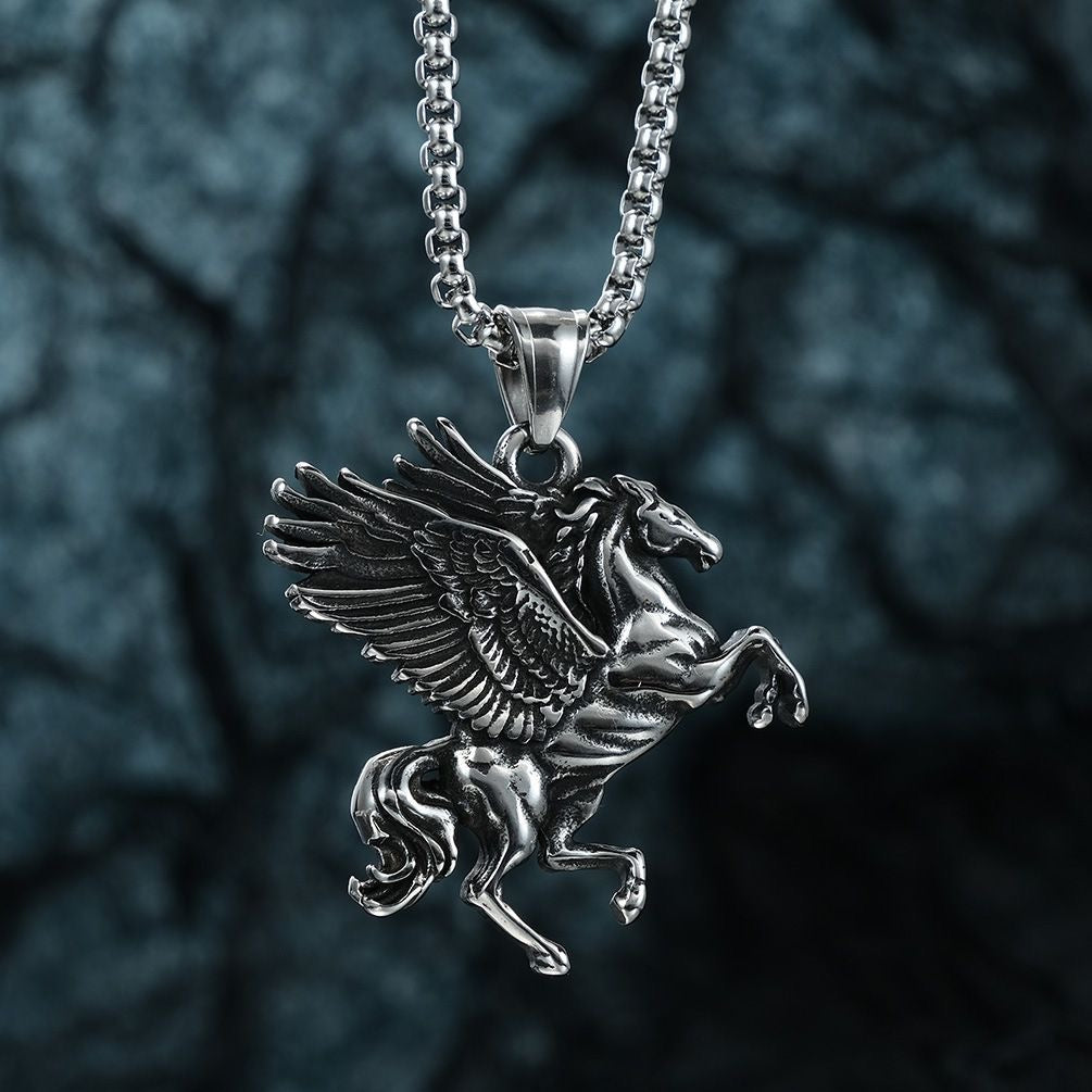 Pegasus Wing Necklace Greek Myth Unisex Pendant Only $9.9