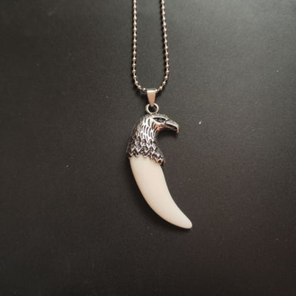 Eagle Tooth Necklace Vintage Unisex Pendant Only $9.9