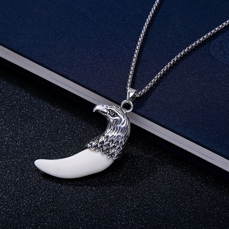 Eagle Tooth Necklace Vintage Unisex Pendant Only $9.9