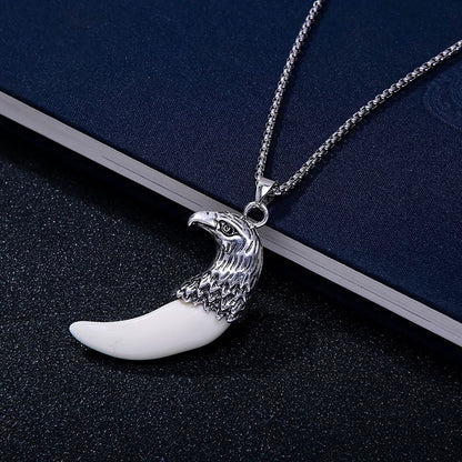 Eagle Tooth Necklace Vintage Unisex Pendant Only $9.9