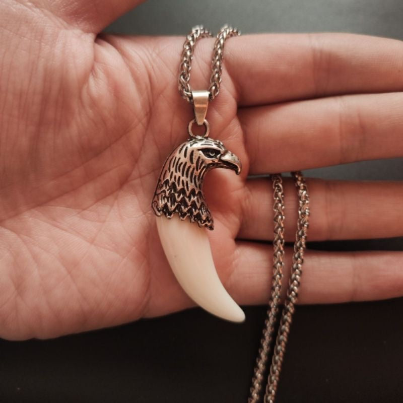 Eagle Tooth Necklace Vintage Unisex Pendant Only $9.9