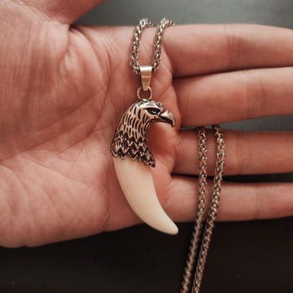 Eagle Tooth Necklace Vintage Unisex Pendant Only $9.9