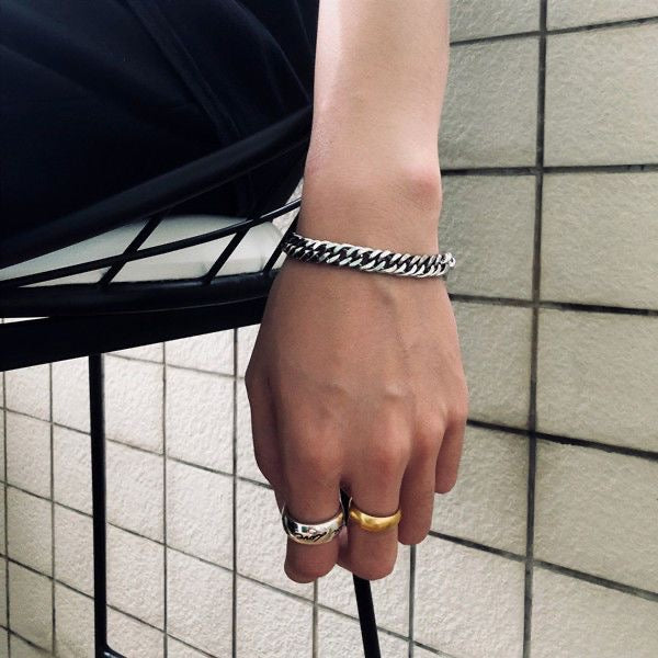 Titanium Steel Bracelet, INS Trendy Minimalist Hip-Hop Couple Band
