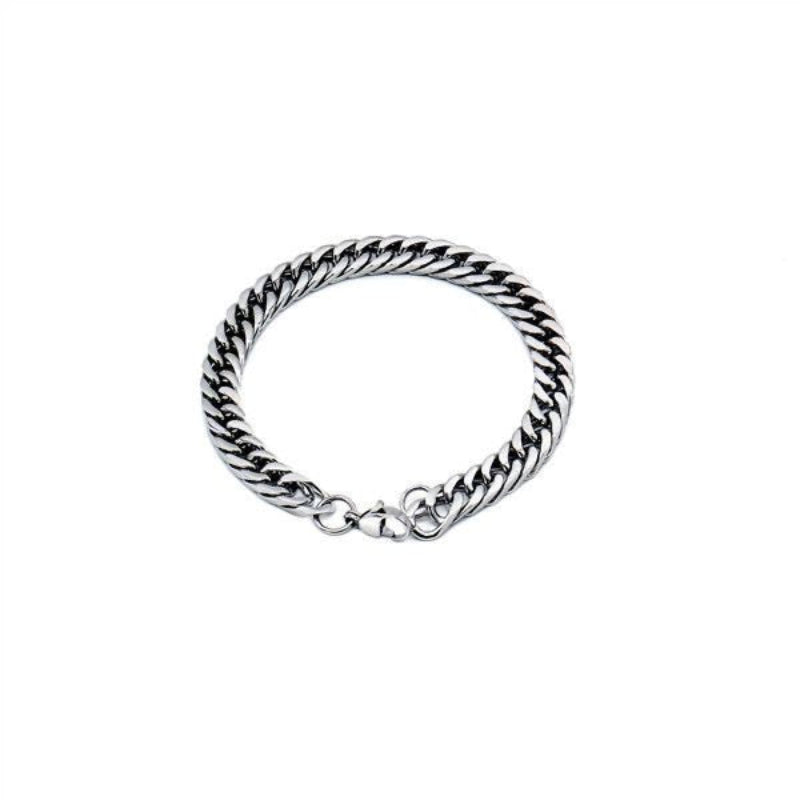 Titanium steel bracelet, INS trendy hip-hop couple band