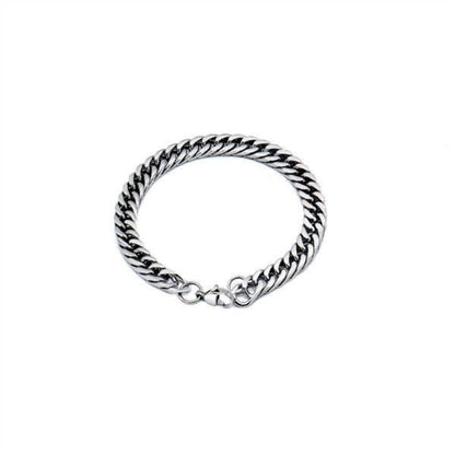 Titanium steel bracelet, INS trendy hip-hop couple band