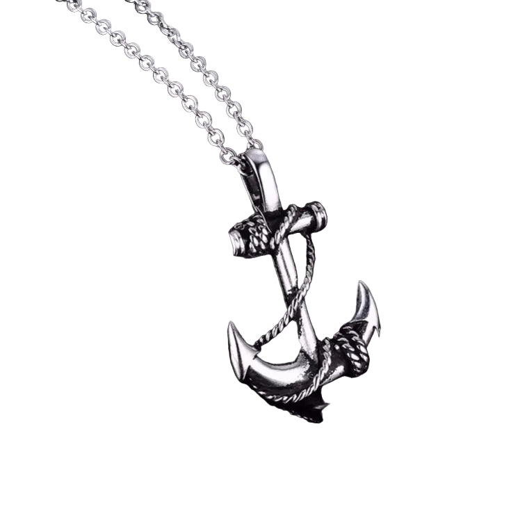anchor pendant necklace pirate hook nautical punk jewelry unisex