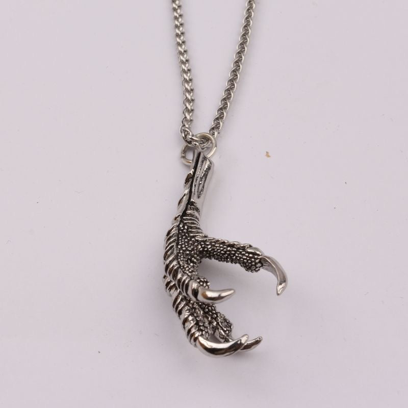 Eagle Claw Pendant Necklace – Gothic Punk Bird Talon Jewelry for Men & Women, Dark Street Style