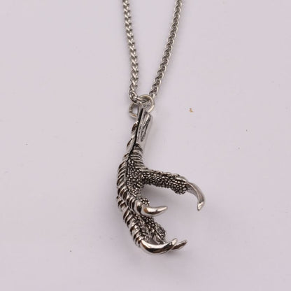 Eagle Claw Pendant Necklace – Gothic Punk Bird Talon Jewelry for Men & Women, Dark Street Style