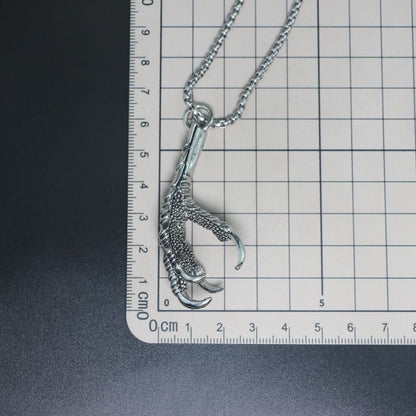 Eagle Claw Pendant Necklace – Gothic Punk Bird Talon Jewelry for Men & Women, Dark Street Style