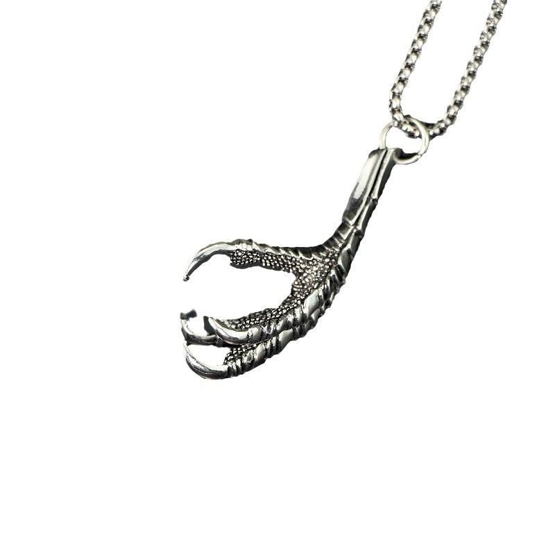 eagle claw pendant necklace gothic punk bird talon jewelry unisex