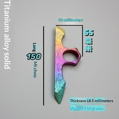 Titanium Alloy EDC Pry Bar – Rainbow Finish Outdoor Utility Tool