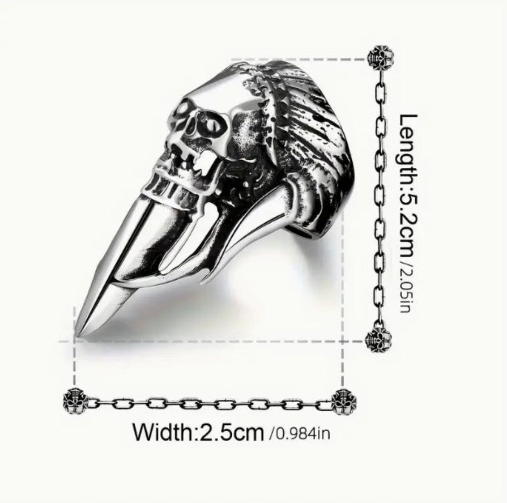 Skull & Claw Stainless Steel Self Defense Rin
