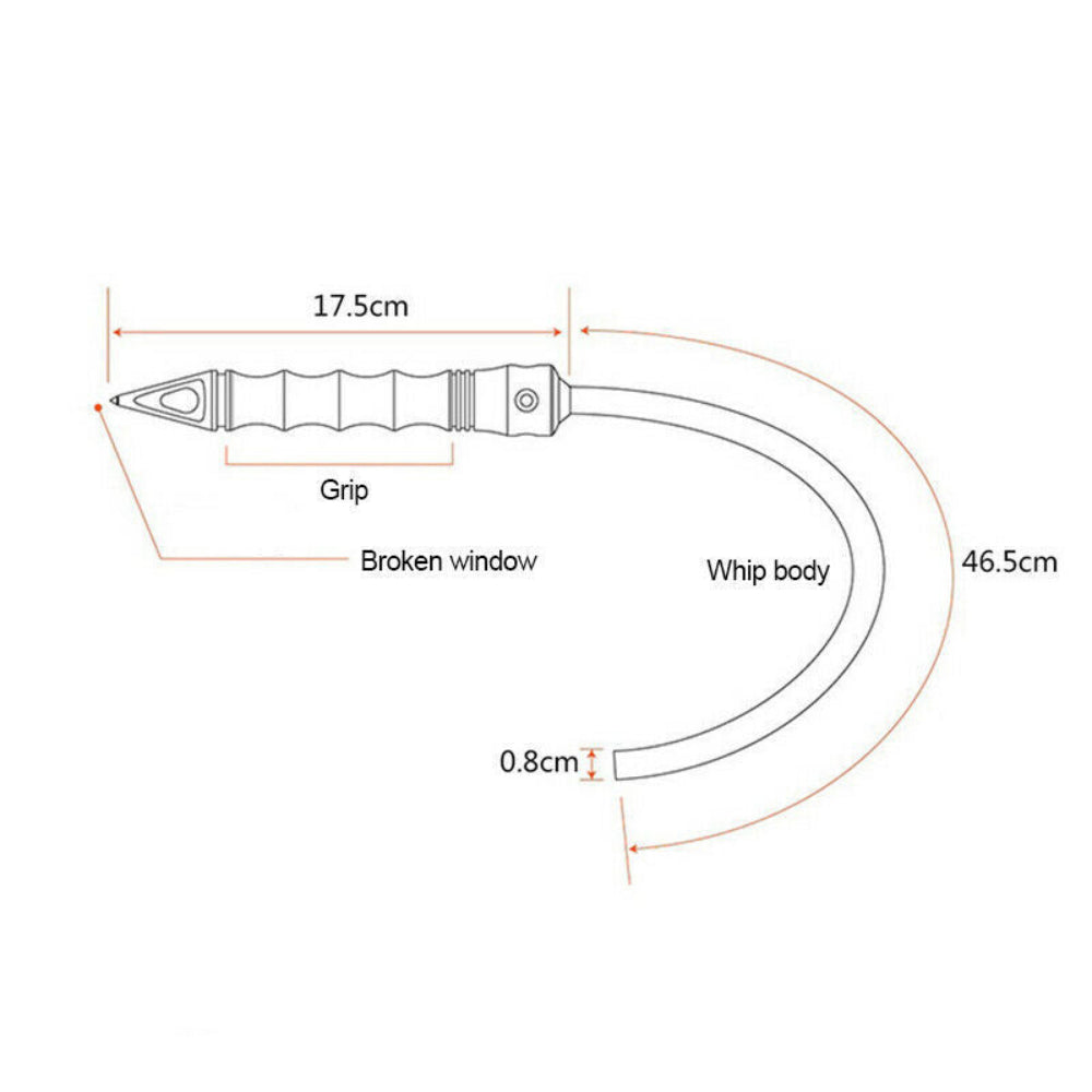 New Self-Defense Steel Wire Tactical Whip