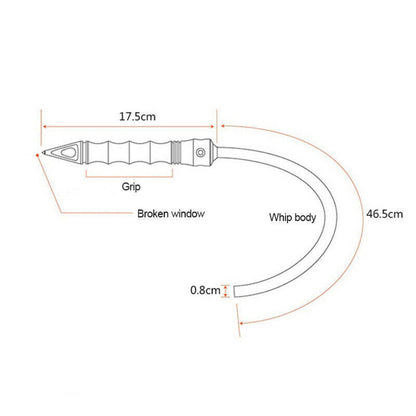 New Self-Defense Steel Wire Tactical Whip