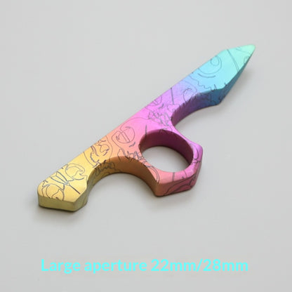 Titanium Alloy EDC Pry Bar – Rainbow Finish Outdoor Utility Tool