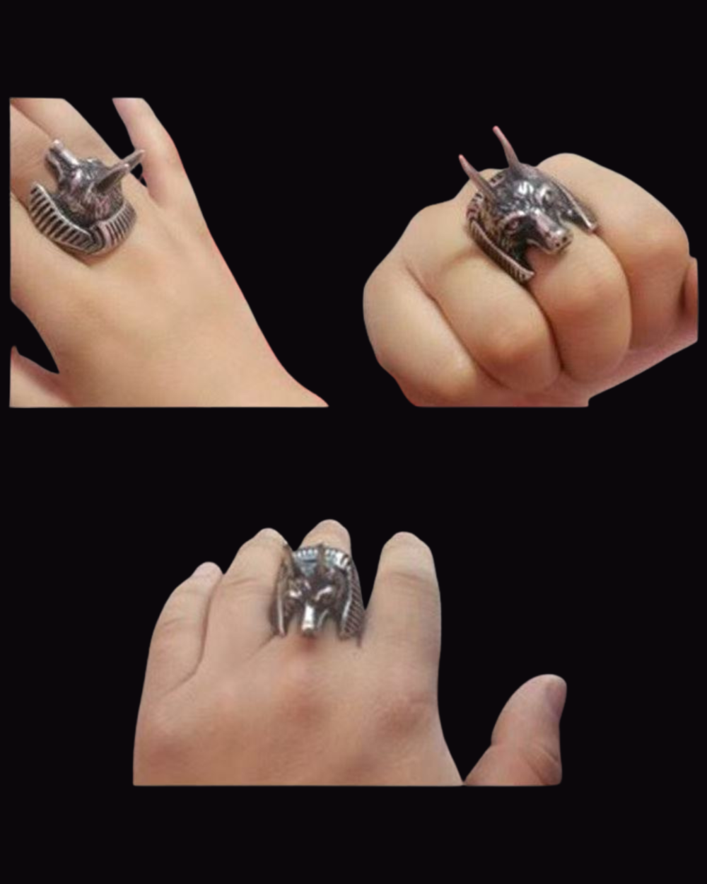 Wolf Head Full Stainless Steel Self Defense Ring – Gothic Style Jewelry