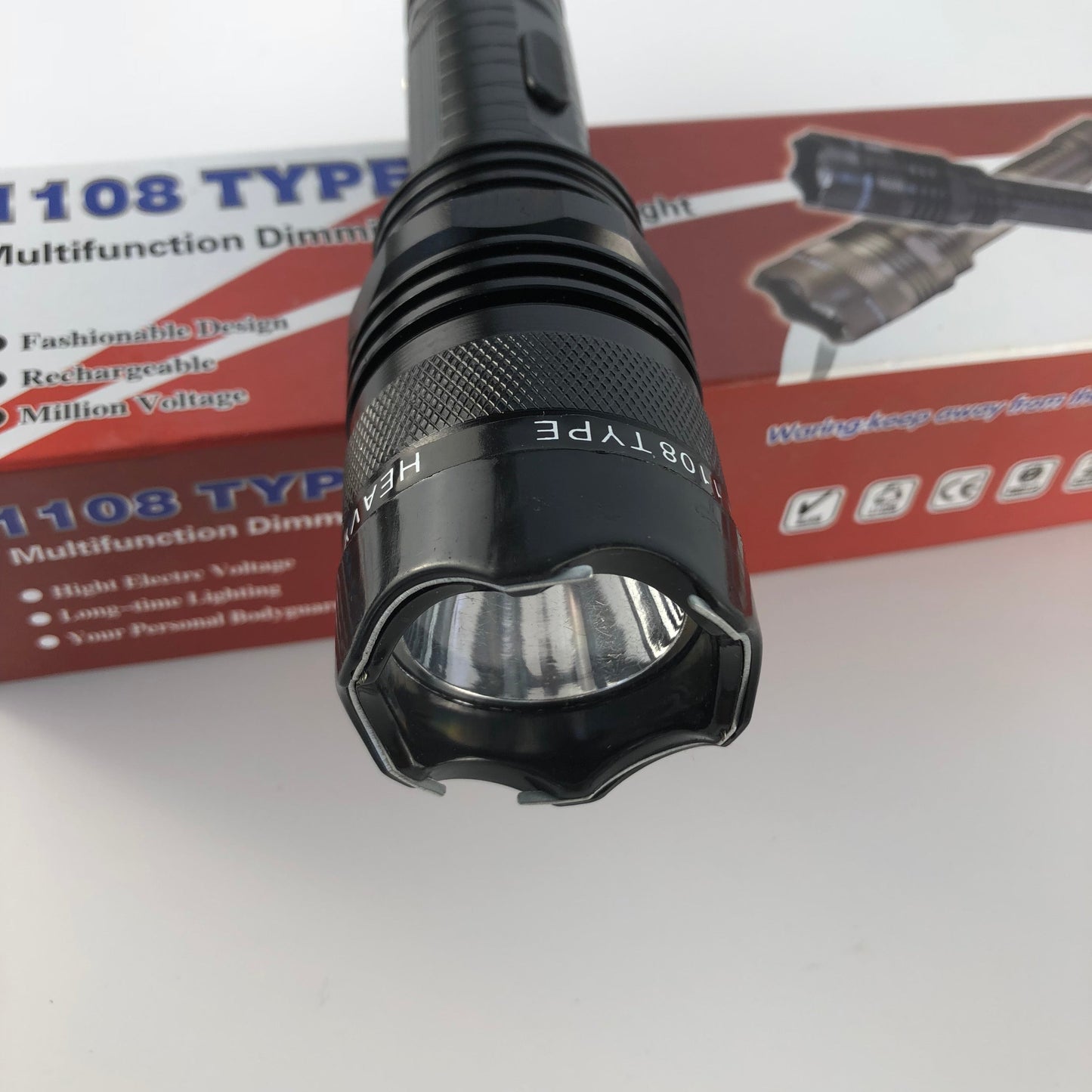 Portable Electric Shock Function Rechargeable With LED Flashlight