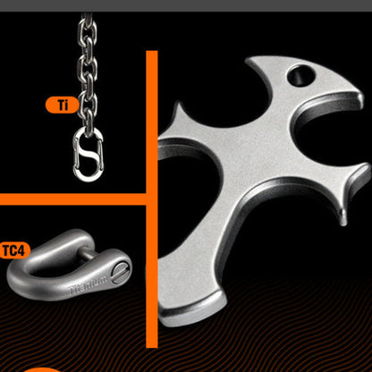 Titanium Alloy Self-Defense Cross Pendant EDC Tool
