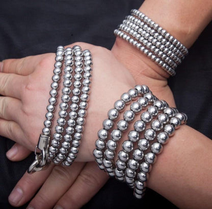 Titanium Steel Bead Self-Defense Bracelet