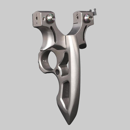 Full 404C Stainless Steel 3-in-1 Self-Defense Tool - Brass Knuckles, Kubotan, Slingshot