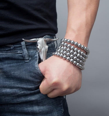 Stainless Steel Self Defense Beads Bracelet