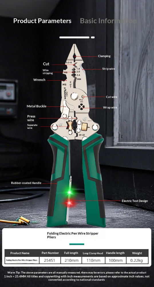 Multi-Function Folding Electrician Pliers