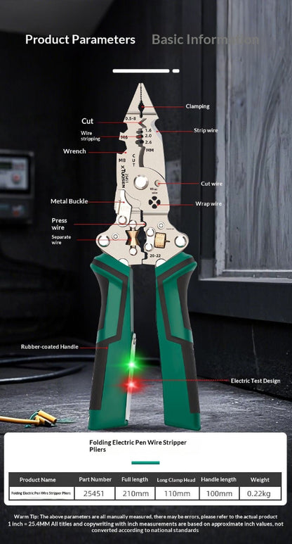 Multi-Function Folding Electrician Pliers