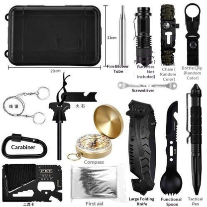 Outdoor Survival Gear and Emergency Equipment Kit, Cool Gadgets for Men, Camping Fishing