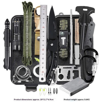 Outdoor Survival Gear and Emergency Equipment Kit, Cool Gadgets for Men, Camping Fishing